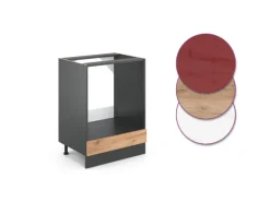 Vicco Herdumbauschrank R-Line Goldkraft /Anthrazit 60 cm AP mit Anthrazit Korpus< Herde|Küchenschränke
