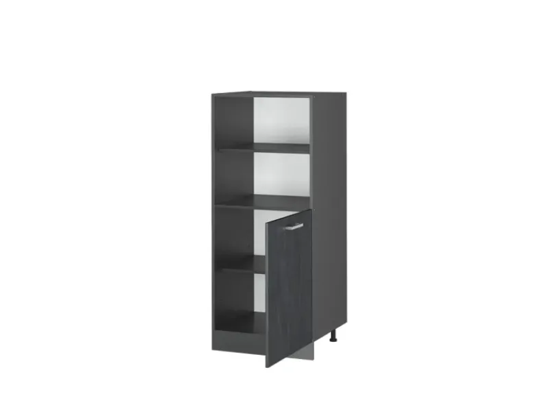 Outlet Vicco Herdumbauschrank R-Line Herdschrank Schwarz Beton/Anthrazit 60 cm Beton Anthrazit