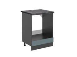 Vicco Herdumbauschrank R-Line Blau-Grau/Anthrazit 60 cm AP Anthrazit< Küchenschränke