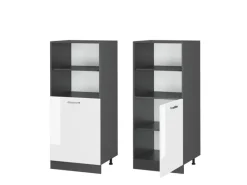 Vicco Herdumbauschrank R-Line Herdschrank Hochglanz/Anthrazit 60 cm< Kücheninseln|Küchenschränke