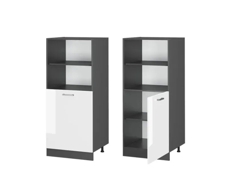 Vicco Herdumbauschrank R-Line Herdschrank Hochglanz/Anthrazit 60 cm< Kücheninseln|Küchenschränke