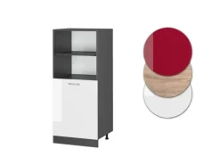 Vicco Herdumbauschrank R-Line Herdschrank Hochglanz/Anthrazit 60 cm< Kücheninseln|Küchenschränke