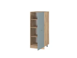 Vicco Herdumbauschrank R-Line Küchenkommode Blau-Grau/Goldkraft Eiche 60 cm< Herde