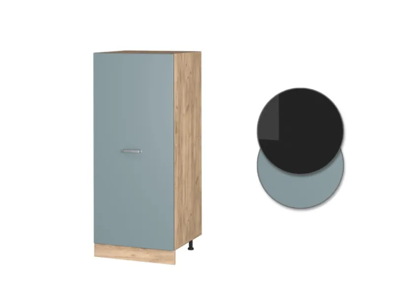 Vicco Herdumbauschrank R-Line Küchenkommode Blau-Grau/Goldkraft Eiche 60 cm< Herde