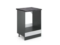 Vicco Herdumbauschrank R-Line Hochglanz/Anthrazit 60 cm AP Anthrazit< Kücheninseln