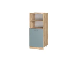 Vicco Herdumbauschrank R-Line Herdschrank Blau-Grau/Goldkraft Eiche 60 cm< Herde