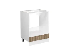 Vicco Herdumbauschrank R-Line Artisan-Eiche/Weiß 60 cm ohne Arbeitsplatte< Pfannen