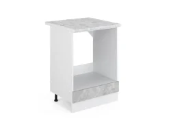 Kücheninseln<Vicco Herdumbauschrank R-Line Herdschrank /Weiß 60 cm AP Marmor