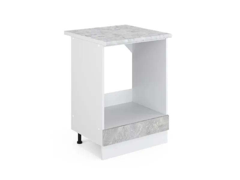 Kücheninseln<Vicco Herdumbauschrank R-Line Herdschrank /Weiß 60 cm AP Marmor