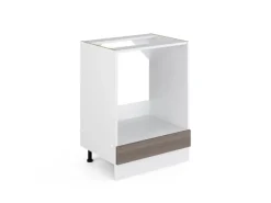 Vicco Herdumbauschrank R-Line Herdschrank Grau/Weiß 60 cm ohne Arbeitsplatte< Herde