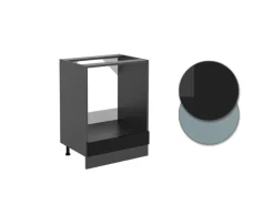 Vicco Herdumbauschrank R-Line Schwarz Hochglanz/Anthrazit 60 cm AP Anthrazit< Herde