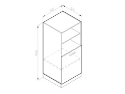 Vicco Herdumbauschrank R-Line Herdschrank Landhaus/ 60 cm< Herde