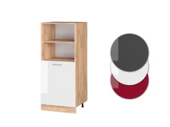 Sale Vicco Herdumbauschrank R-Line Herdschrank Hochglanz/Goldkraft Eiche 60 cm Weiß