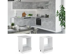 Vicco Herdumbauschrank R-Line Herdschrank /Weiß 60 cm ohne Arbeitsplatte< Küchenschränke