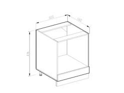 Vicco Herdumbauschrank R-Line Herdschrank /Weiß 60 cm ohne Arbeitsplatte< Küchenschränke