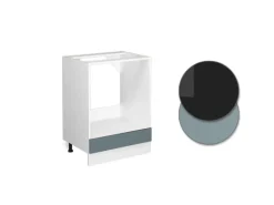Herde<Vicco Herdumbauschrank R-Line Blau-Grau/Weiß 60 cm ohne Arbeitsplatte