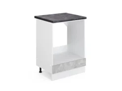 Sale Vicco Herdumbauschrank R-Line Herdschrank /Weiß 60 cm AP Anthrazit Beton