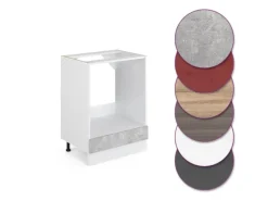 Sale Vicco Herdumbauschrank R-Line Herdschrank /Weiß 60 cm AP Anthrazit Beton