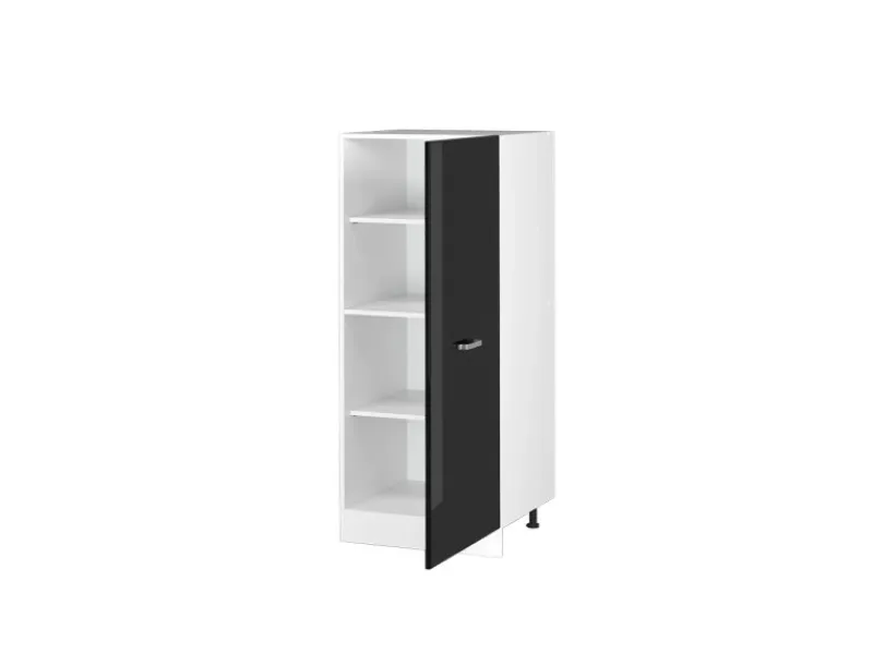 Vicco Herdumbauschrank R-Line Küchenkommode Schwarz Hochglanz/Weiß 60 cm< Kochfelder