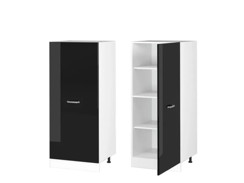 Vicco Herdumbauschrank R-Line Küchenkommode Schwarz Hochglanz/Weiß 60 cm< Kochfelder
