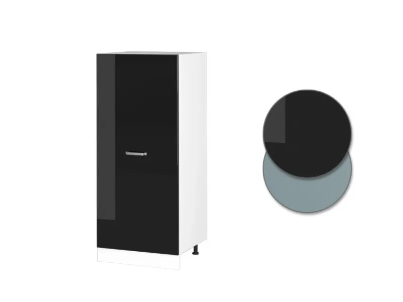 Vicco Herdumbauschrank R-Line Küchenkommode Schwarz Hochglanz/Weiß 60 cm< Kochfelder