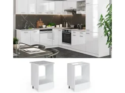 Vicco Herdumbauschrank R-Line Hochglanz/ 60 cm AP Anthrazit< Kochfelder|Küchenschränke