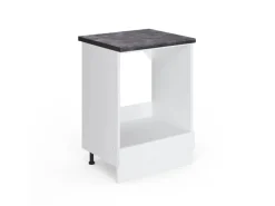 Vicco Herdumbauschrank R-Line Hochglanz/ 60 cm AP Anthrazit< Kochfelder|Küchenschränke