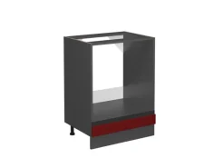Vicco Herdumbauschrank R-Line /Anthrazit 60 cm J-Shape ohne Arbeitsplatte< Pfannen