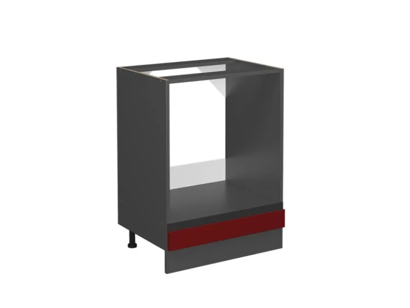 Vicco Herdumbauschrank R-Line /Anthrazit 60 cm J-Shape ohne Arbeitsplatte< Pfannen