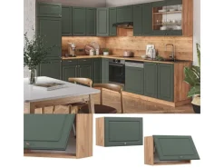 Vicco Hängeschrank Fame-Line Grün-Gold Landhaus/Goldkraft Eiche 60 cm Flach< Küchenschränke