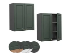 Vicco Hängeschrank Fame-Line Hängender Küchenschrank Grün-Gold Landhaus/Anthrazit 60 cm< Küchenschränke