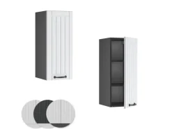 Online Vicco Hängeschrank Fame-Line Hängender Küchenschrank Landhaus/Anthrazit 30 cm Weiß
