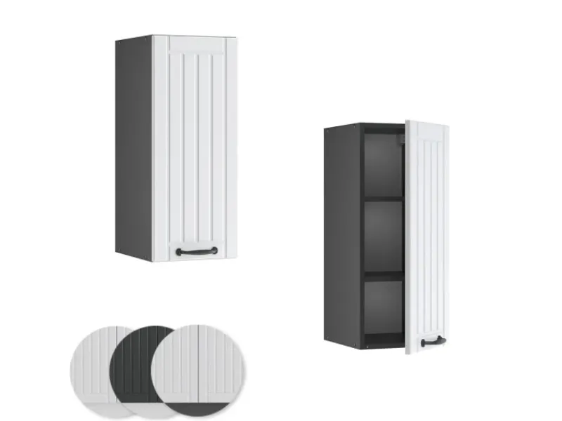 Online Vicco Hängeschrank Fame-Line Hängender Küchenschrank Landhaus/Anthrazit 30 cm Weiß