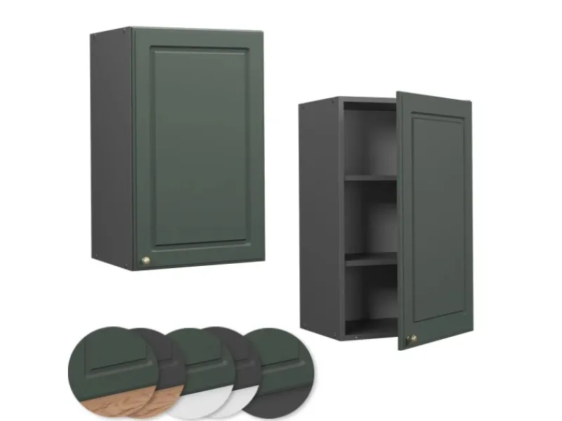 Clearance Vicco Hängeschrank Fame-Line Hängender Küchenschrank Grün-Gold Landhaus/Anthrazit 45 cm Dunkelgrün
