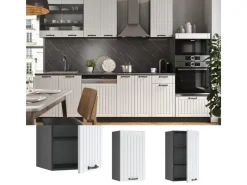Vicco Hängeschrank Fame-Line Hängender Küchenschrank Landhaus/Anthrazit 40 cm Weiß