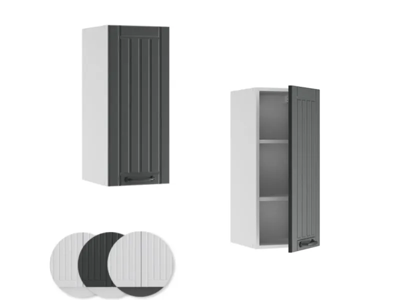 Hot Vicco Hängeschrank Fame-Line Hängender Küchenschrank Anthrazit/Weiß 30 cm Anthrazitgrau