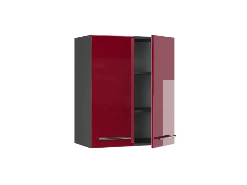 Online Vicco Hängeschrank Fame-Line Hängender Küchenschrank Bordeaux Hochglanz/Anthrazit 60 cm Bordeaux-Glanz