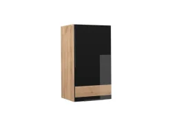 Vicco Hängeschrank Fame-Line Schwarz-Eiche Hochglanz/Goldkraft Eiche 40 cm< Kücheninseln|Küchenschränke