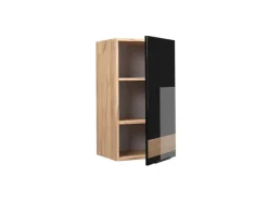 Vicco Hängeschrank Fame-Line Schwarz-Eiche Hochglanz/Goldkraft Eiche 40 cm< Kücheninseln|Küchenschränke
