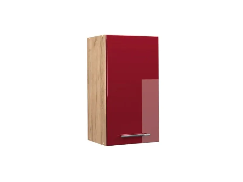 Vicco Hängeschrank Fame-Line Bordeaux Hochglanz/Goldkraft Eiche 40 cm Bordeaux-Glanz