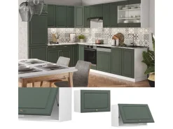 Vicco Hängeschrank Fame-Line Hängender Küchenschrank Grün-Gold Landhaus/Weiß 60 cm Flach< Küchenschränke