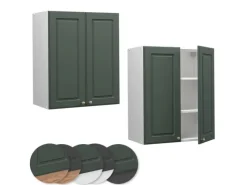 Sale Vicco Hängeschrank Fame-Line Hängender Küchenschrank Grün-Gold Landhaus/Weiß 60 cm Dunkelgrün