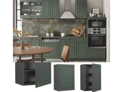 Hot Vicco Hängeschrank Fame-Line Hängender Küchenschrank Grün-Gold Landhaus/Anthrazit 50 cm Dunkelgrün
