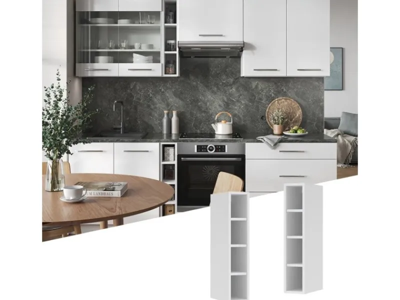Vicco Hängeschrank Fame-Line Offener Küchenschrank / 15 cm Weiß