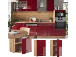 Online Vicco Hängeschrank Fame-Line Bordeaux Hochglanz/Goldkraft Eiche 45 cm Bordeaux-Glanz