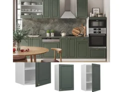 Hot Vicco Hängeschrank Fame-Line Hängender Küchenschrank Grün-Gold Landhaus/Weiß 45 cm Dunkelgrün