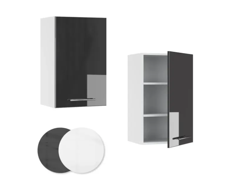 Vicco Hängeschrank Fame-Line Hängender Küchenschrank Hochglanz/Weiß 45 cm< Küchenschränke