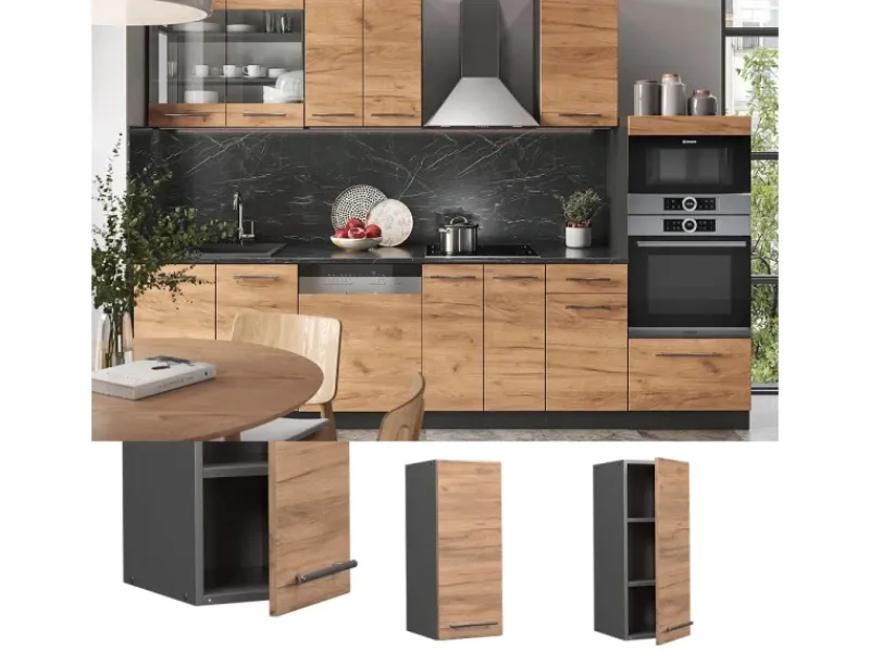 Küchenschränke<Vicco Hängeschrank Fame-Line Hängender Küchenschrank Goldkraft /Anthrazit 30 cm