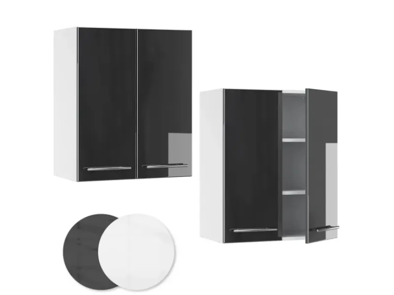 Küchenschränke<Vicco Hängeschrank Fame-Line Hängender Küchenschrank Hochglanz/Weiß 60 cm