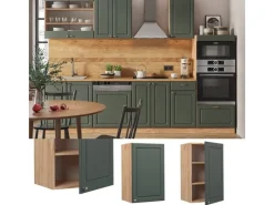 Best Vicco Hängeschrank Fame-Line Grün-Gold Landhaus/Goldkraft Eiche 45 cm Dunkelgrün